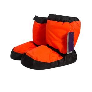 Bloch Orange & Black Ripstop Warm Up Booties Ballet Pointe Slippers Size L NWT